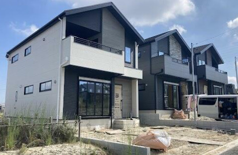 １号棟の外観|建築中