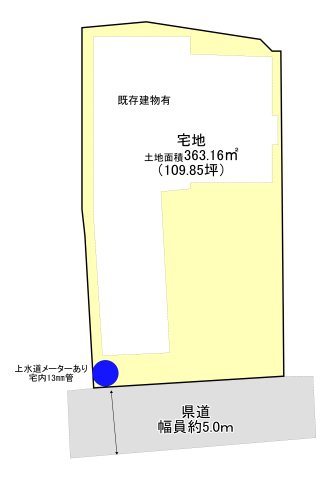 瀬高町太神土地（建物有）の区画図