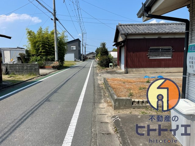 瀬高町太神土地（建物有）の前面道路含む現地写真