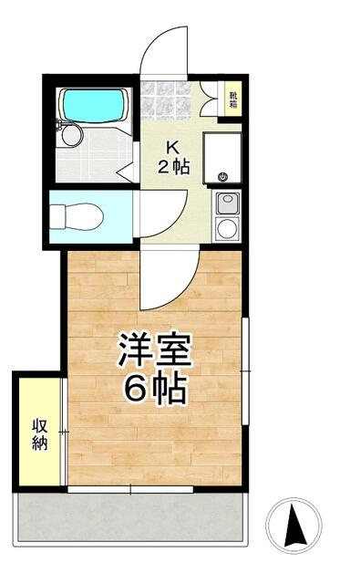 ２階の角部屋です