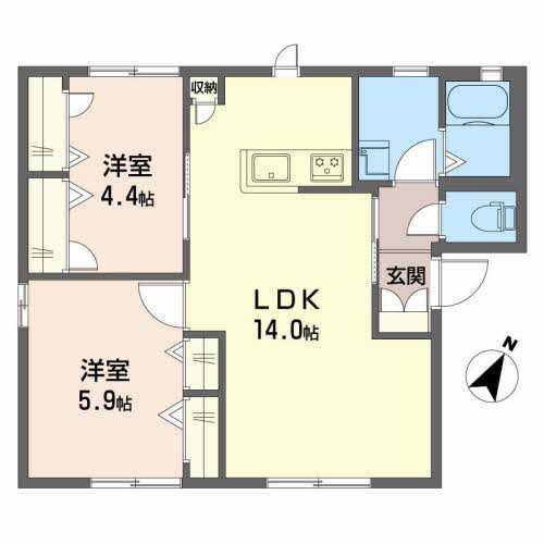 サンコート赤坂Ｂ棟の間取り