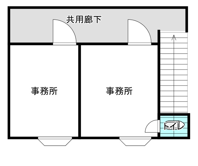 【間取り】 | Ｗ様テナント