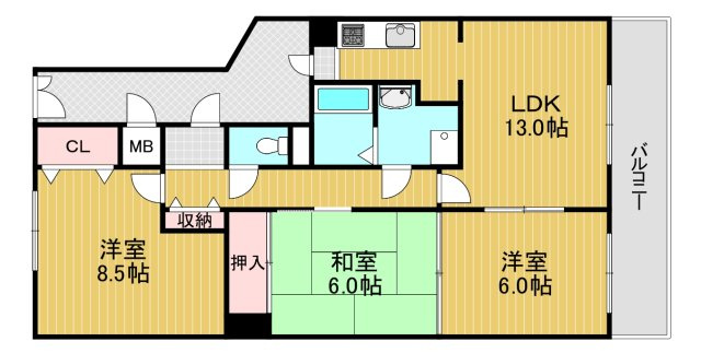 リベラス21の間取り