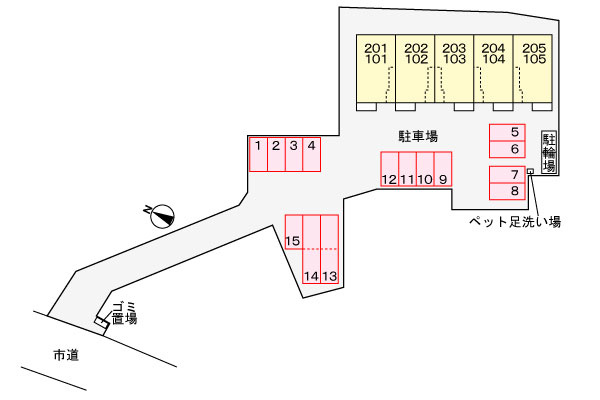 クロスローズ　パレスの駐車場|駐車場