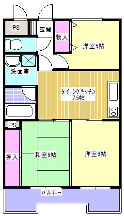 【間取り】 | アーテム大橋Ⅱ