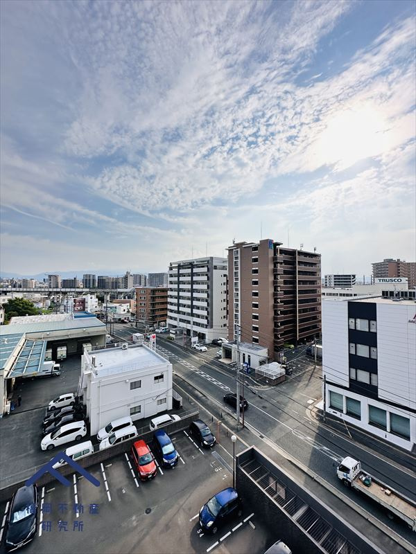 アルファライフ博多南の展望|７階の南向きバルコニーからご覧いただける景色は居心地の良い空間です