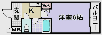 和泉市寺門町１丁目の賃貸マンションの間取り