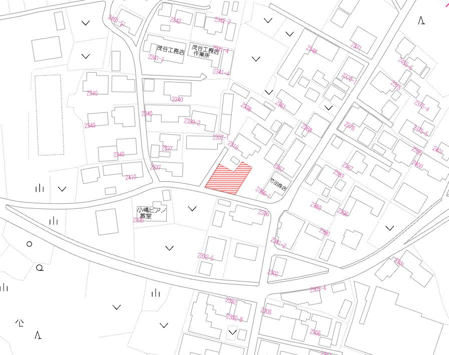 都城市高城町大井手の売地の土地図