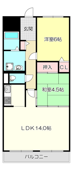 【間取り】 | 第2弥刀マンション