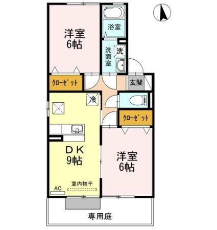 アクシス南島田　A棟の間取り