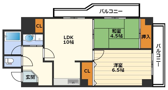 シーズ梅田東の間取り