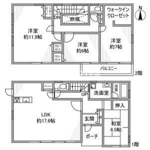 長束町鳥居先戸建の間取り