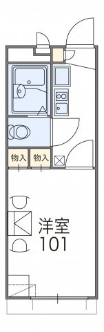 レオパレス那波大浜の間取り|代表的な間取のため実際の間取とは異なる場合があります