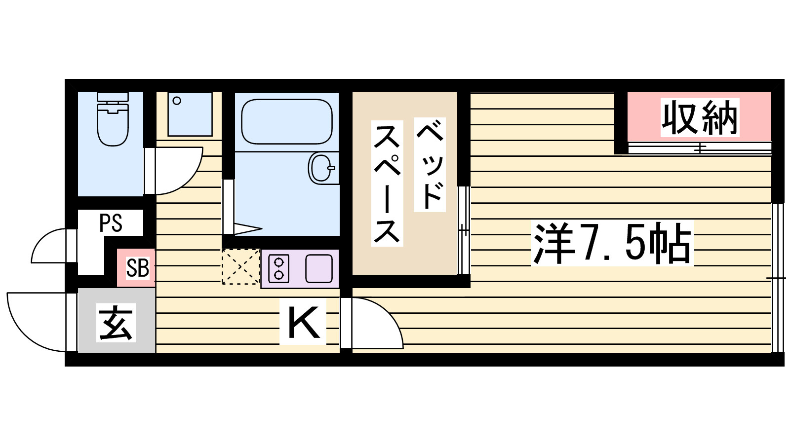 レオパレス龍野の間取り