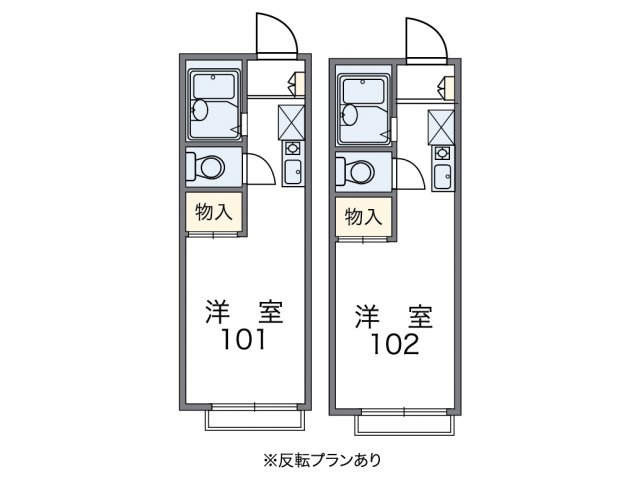 レオパレス宇佐崎Ⅱの間取り|代表的な間取のため実際の間取とは異なる場合があります