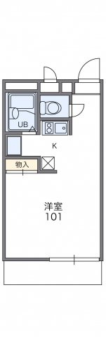 レオパレス毘沙門の間取り|代表的な間取のため実際の間取とは異なる場合があります
