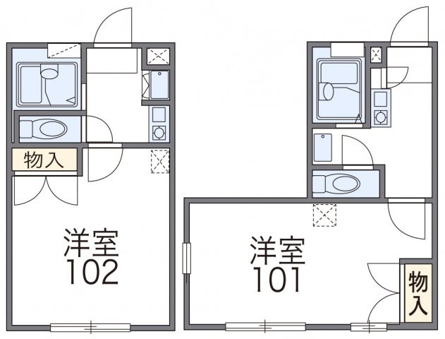 レオパレス宮田第１の間取り|代表的な間取のため実際の間取とは異なる場合があります