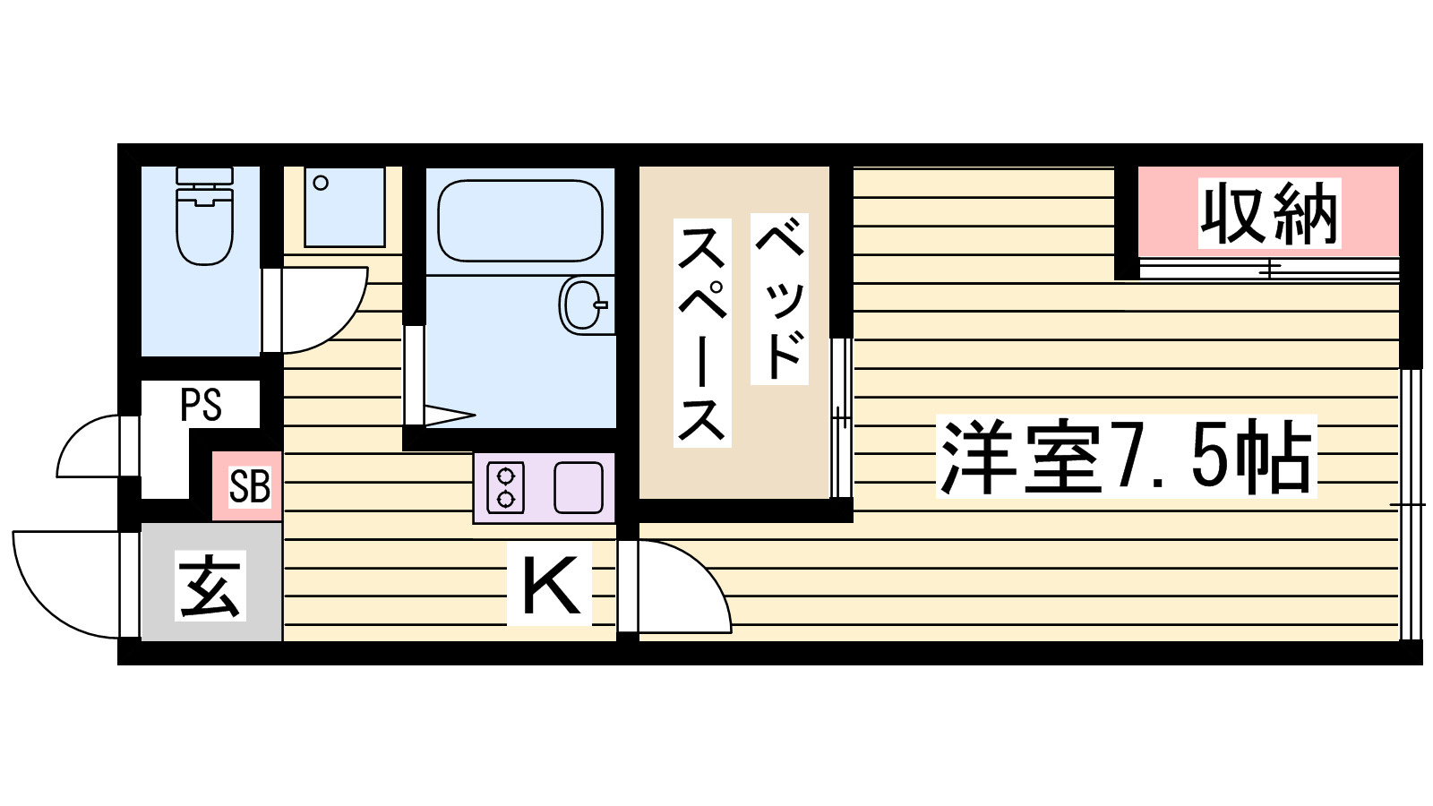 レオパレスデンファレ花田の間取り
