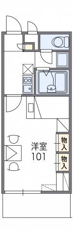 レオパレスデンファレ花田の間取り|代表的な間取のため実際の間取とは異なる場合があります