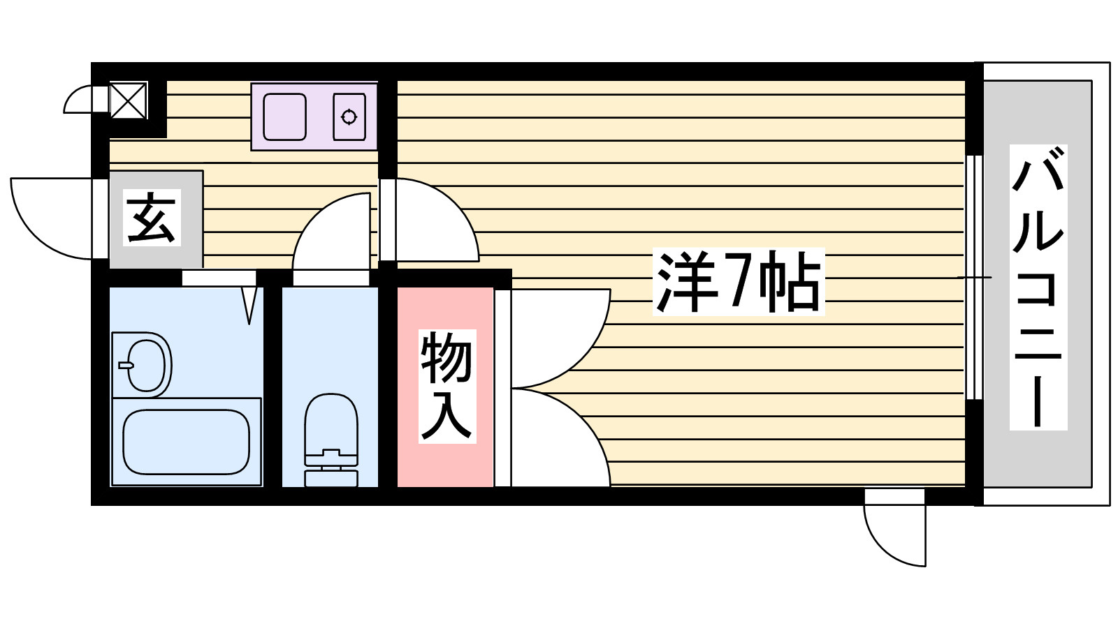 レオパレスフレーズ壱番館の間取り