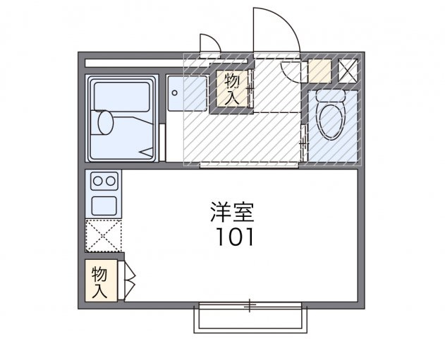 レオパレスレヴェルベールⅡの間取り|代表的な間取のため実際の間取とは異なる場合があります