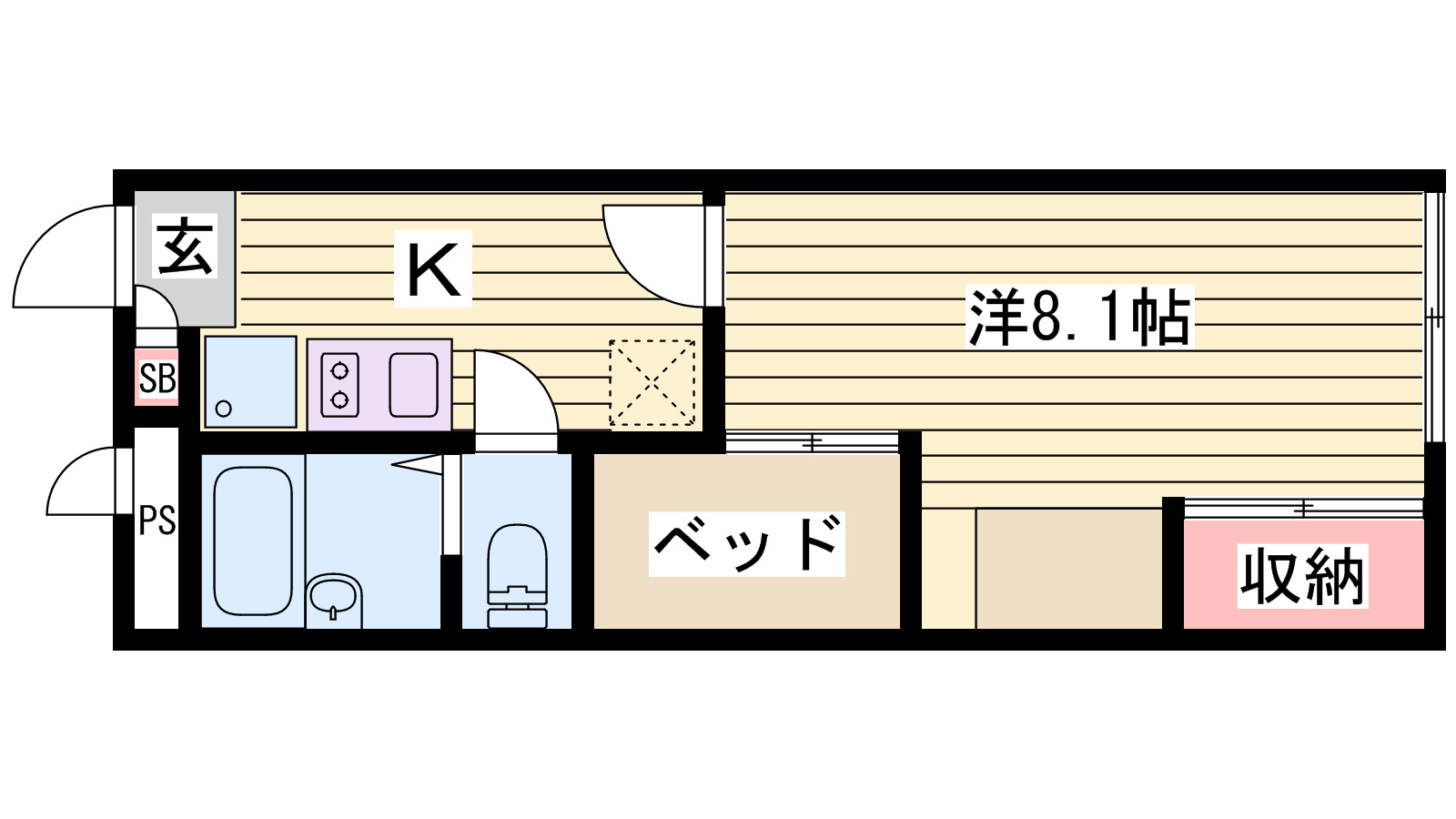 レオパレス伊伝居の間取り