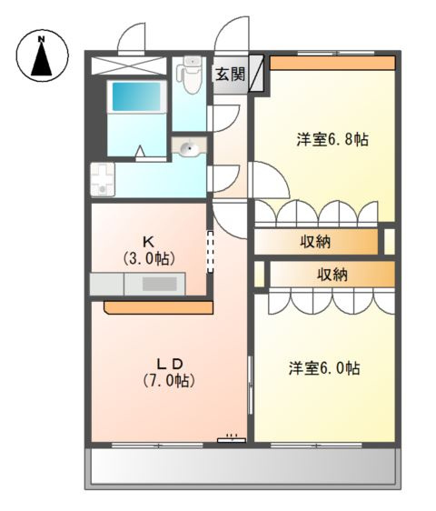 グランディールＭの間取り