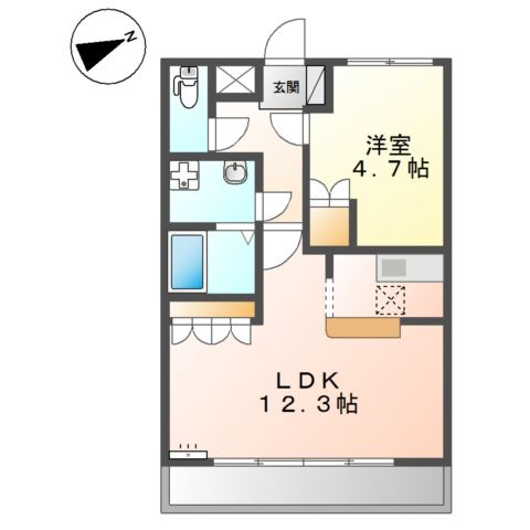 ＬＥＧＡＣＹ　ＧＡＲＤＥＮ　壱番館の間取り