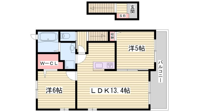 Ａｎｇｅｌ　ｈｅａｒｔ　ＮＫＴの間取り