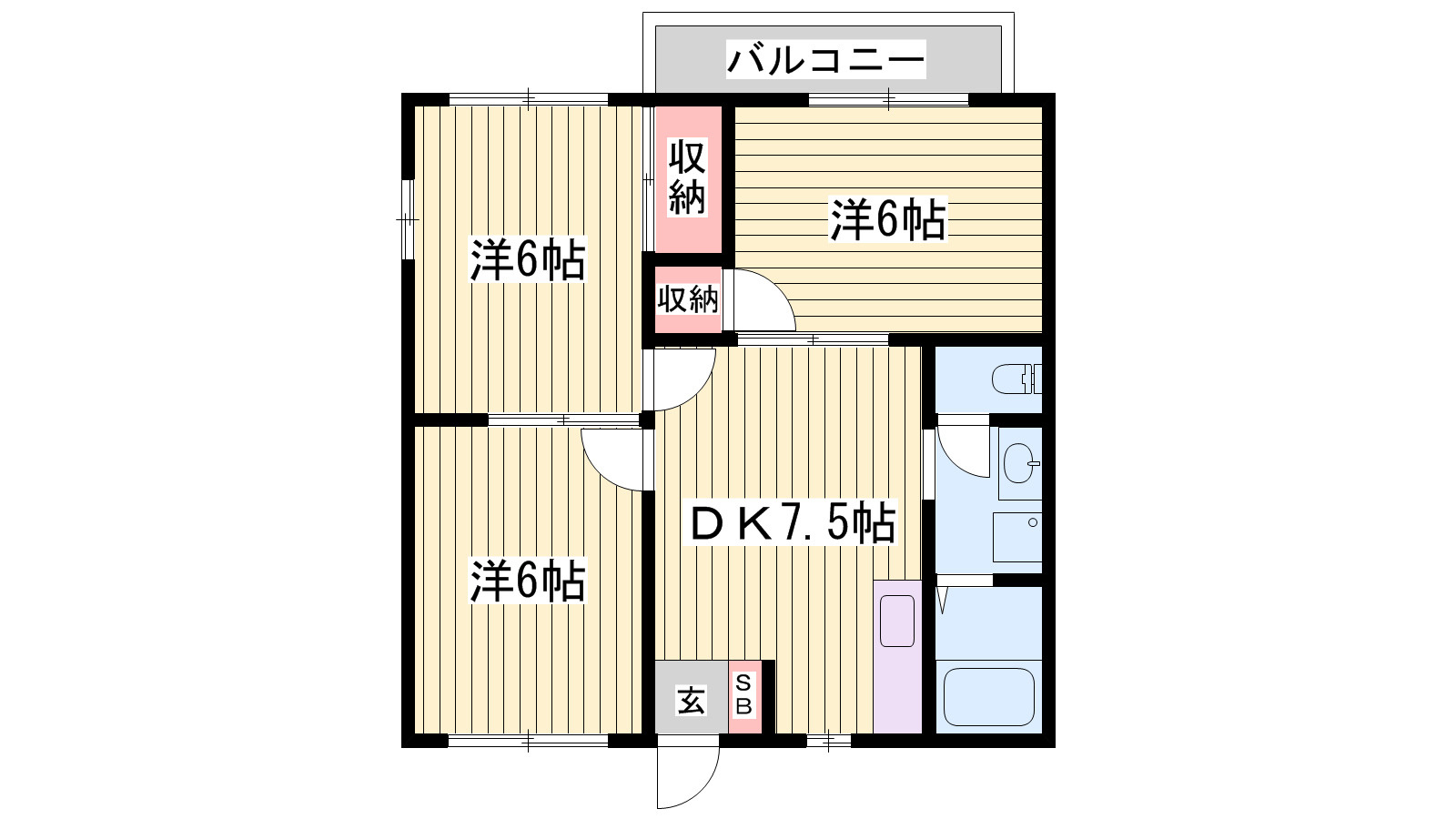 カームＳＴⅠの間取り