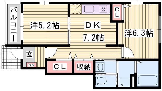 クレメント・Ｍ　Ⅱの間取り