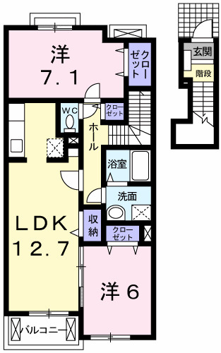 メゾンプラージュⅡの間取り