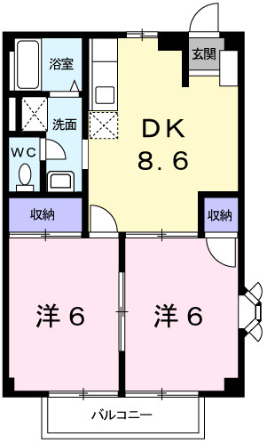 エスポワール御立Ｂの間取り