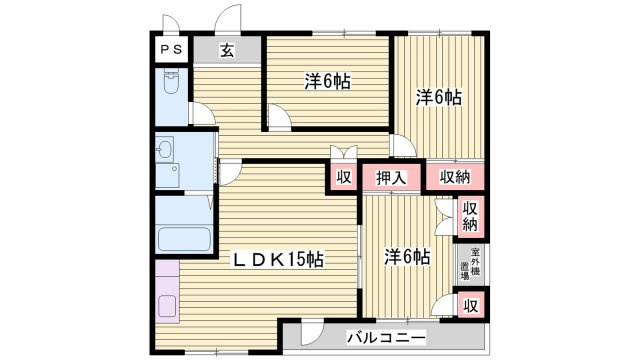 カサ・ヴィアーレの間取り