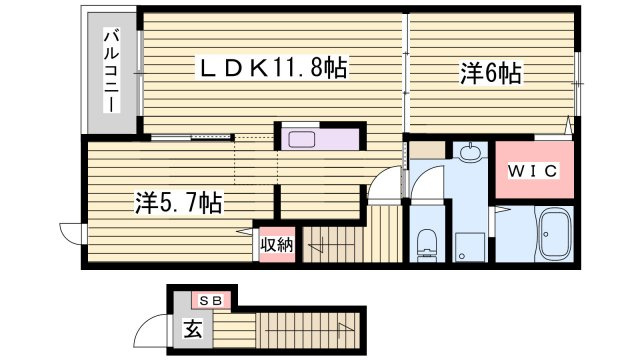 グラン　フィオーレＢの間取り
