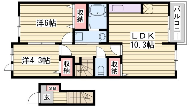 カルムメゾンⅡの間取り