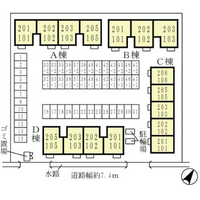 【区画図】 | コンフォール・ヴィラD棟