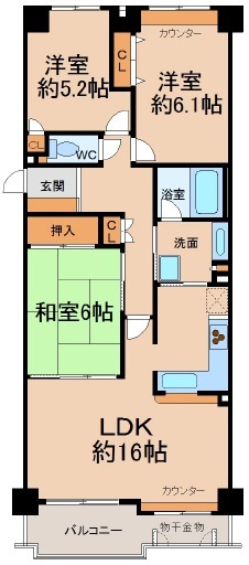 桃花台パークヒルズ弐番館の間取り|令和5年6月リフォーム済。
