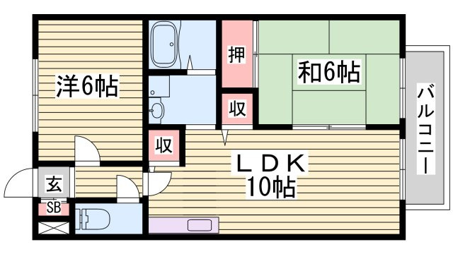 カーサ夢咲の間取り