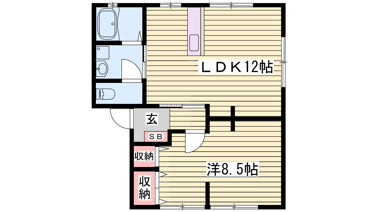 サンハイツＢ棟の間取り