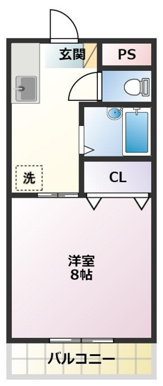 【間取り】 | エスティーム潮崎A | 使いやすい間取りです。