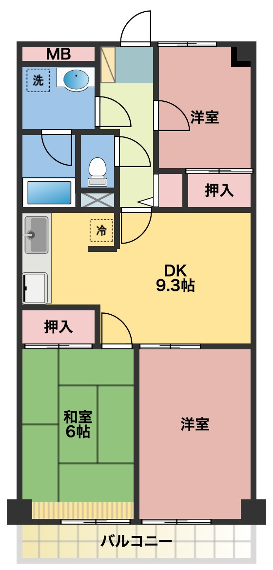 最上ハイツ足利の間取り