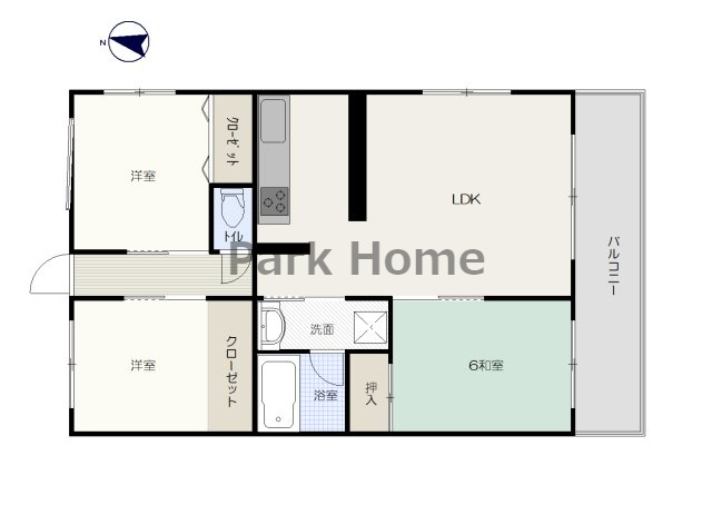 ダイアパレス高知ヌーベルヴューの間取り