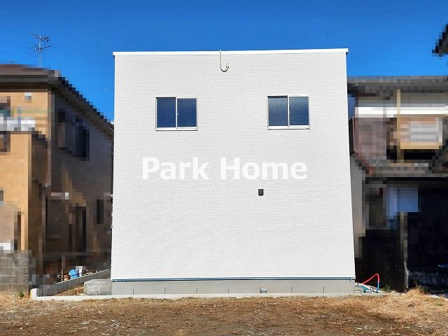 高知市相模町 ① 新築戸建ての外観|2024.1月下旬：建築中（南側）
