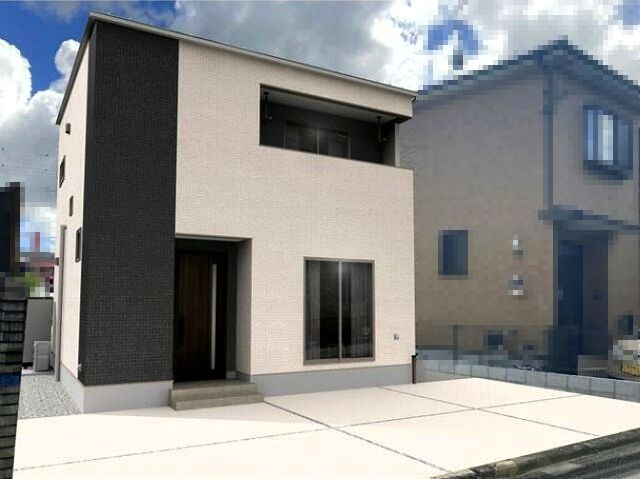 高知市相模町 ① 新築戸建ての外観パース|外観パースです