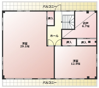 【間取り】 | 神戸南本町通貸工場・事務所 | 3階