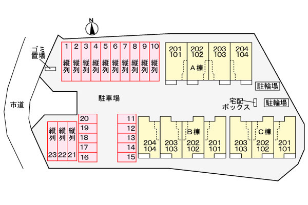 雅　C棟の区画図