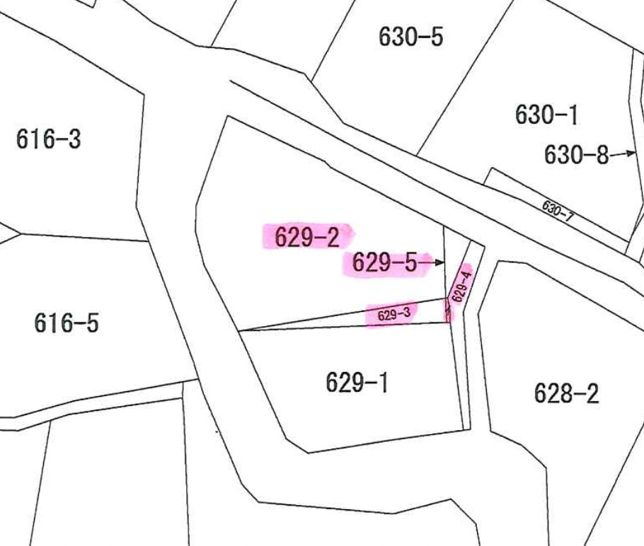 足利市小俣町の売地の区画図