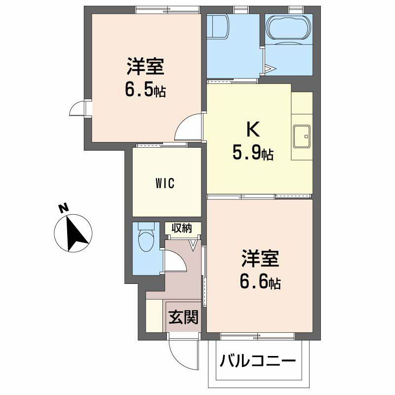 シャーメゾン大山A棟の間取り