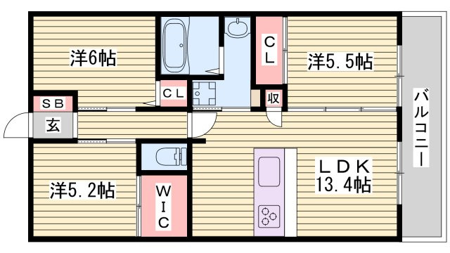 アルファステイツ城乾南新在家の間取り